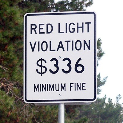 an image of  Miami red light violation